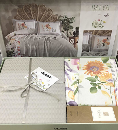 Clasy %100 Pamuk Çift Kişilik Pikeli Nevresim Takımı Oda Kokusu Hediye