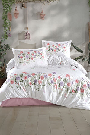 Clasy Helenka Pembe Çift Kişilik %100 Pamuk Nevresim Takımı