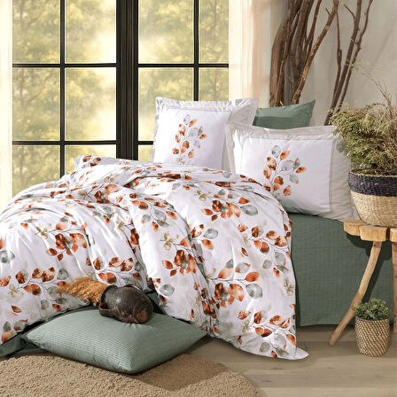 Clasy Ranforce %100 Pamuk Tek Kişilik Nevresim Ruska V1 Mint