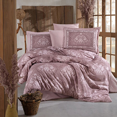 Clasy Ranforce %100 Pamuk Tek Kişilik Nevresim Zahara V1 Kahve