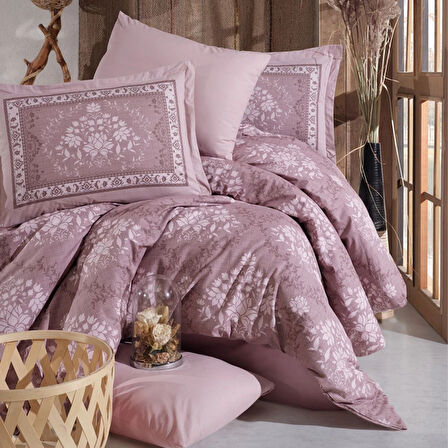 Clasy Ranforce %100 Pamuk Tek Kişilik Nevresim Zahara V1 Kahve