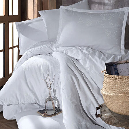 Clasy Ranforce %100 Pamuk Çift Kişilik Nevresim Takımı Velvet V1 Beyaz