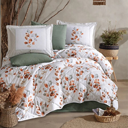 Clasy Ranforce %100 Pamuk Çift Kişilik Yorgan Seti Ruska V1 Mint