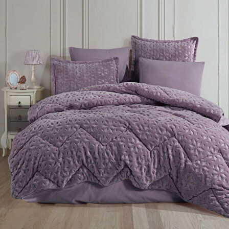 Clasy Wellsoft Jakarlı Tek Kişilik Uyku Seti Babil V5 Lila