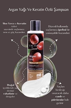 Argan Yağı Ve Keratin Özlü Şampuan 300 ml