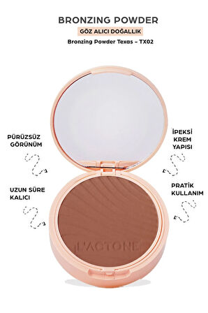 Bronzer Kontür Pudrası Professional Bronzing Powder Texas Tx 04