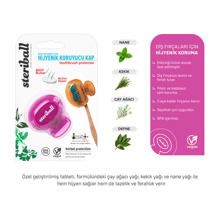 Diş Fırçası Koruma Kabı Pembe - Steriball