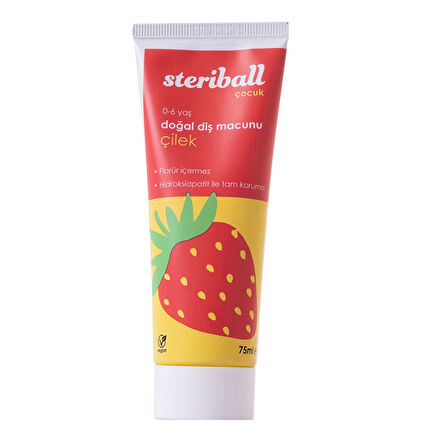 Steriball Doğal Diş Macunu 0-6 Yaş - Çilek