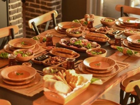 Bambum Nobel 96 Parça 12 Kişilik Yuvarlak Bambu Yemek Takımı 