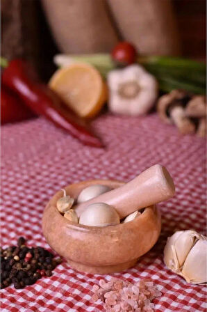 Bambum Mortero Mermer Havan Sarı T1134