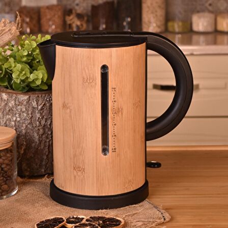 Bambum Natura Işıklı Ahşap 1.7 Lt Kettle