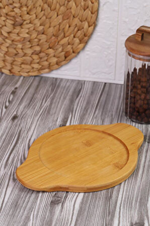 Bambum Pade - Yuvarlak Sahan 18 cm Bambu Altlık