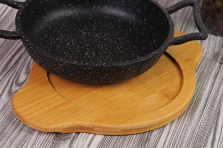 Bambum Pade - Yuvarlak Sahan 18 cm Bambu Altlık