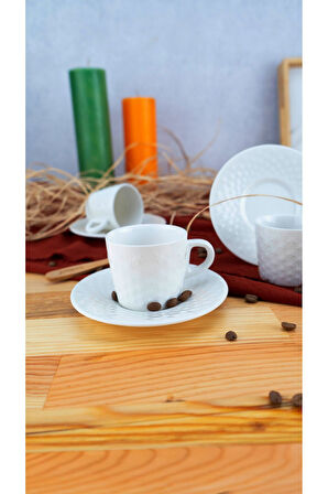 Bambum lara porselen fincan takımı seti 6 kişilik 12 parça