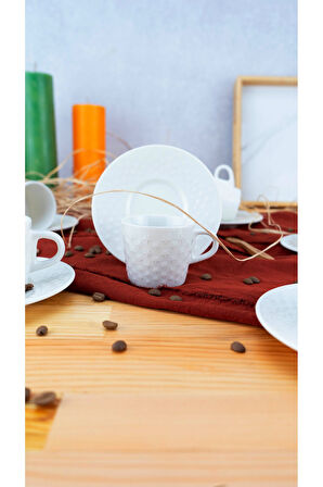 Bambum lara porselen fincan takımı seti 6 kişilik 12 parça