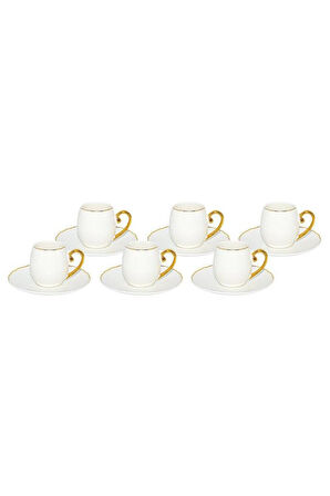 Bambum Pure - 6 Kişilik Kahve Fincan Takımı Ellipse