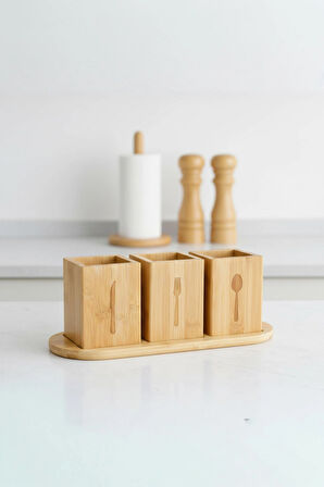 Miccho - 4 Parça Standlı Kaşıklık Kare