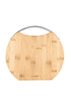 Zoe - Çelik Kulplu Kesme Tahtası Yuvarlak Küçük