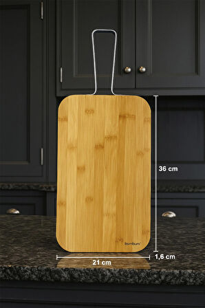 Zoe - Çelik Saplı Kesme Tahtası Büyük