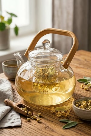 Lear Süzgeçli Cam Demlik 1000ml