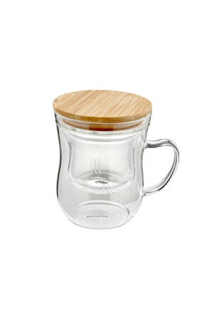 Brew - Süzgeçli Cam Çay Bardağı 400ml