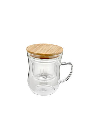 Brew - Süzgeçli Cam Çay Bardağı 400ml