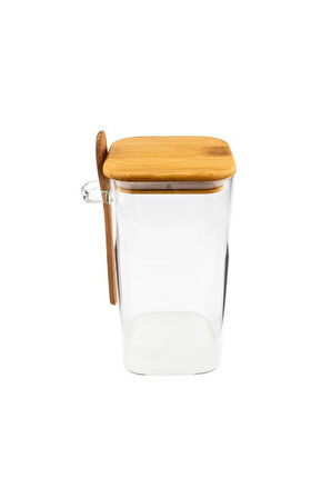Bambum Spicy - Kaşıklı Cam Saklama Kabı 15cm