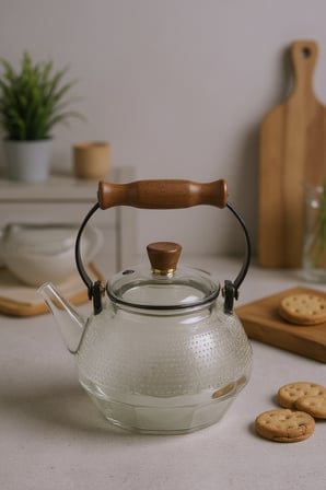 Sven Metal Kaplamalı Cam Demlik 1200ml