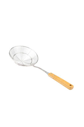 Bambum Ladle - Bambu Saplı Tel Kevgir 18cm