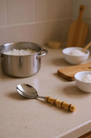 Bambum Mundo - Bambu Saplı Pilav Kaşığı 28*7,5cm