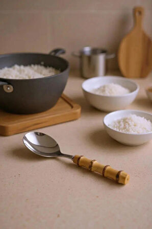 Bambum Mundo - Bambu Saplı Pilav Kaşığı 28*7,5cm