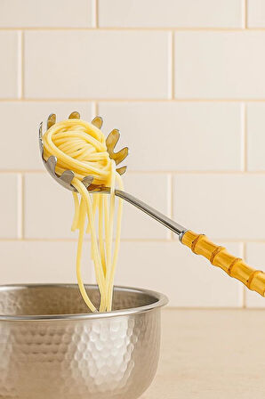 Bambum Mundo - Bambu Saplı Spagetti Kaşığı 29*7,5cm