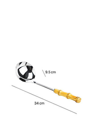 Bambum Mundo - Bambu Saplı Kepçe - 34-9,5cm