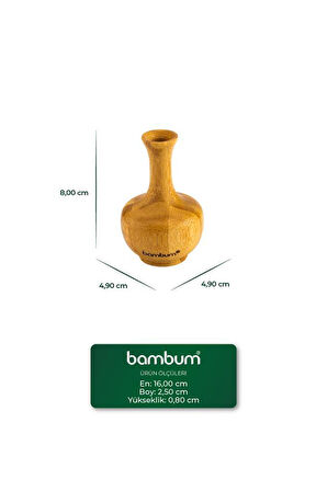 Bambum Kepez - Bambu Vazo 8*4,9cm