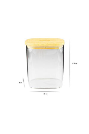 Bambum Multy - Bambu Kapaklı Cam Saklama Kabı 1000ml