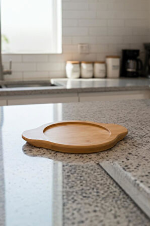 Bambum Pade - Yuvarlak Sahan 12 cm Bambu Altlık