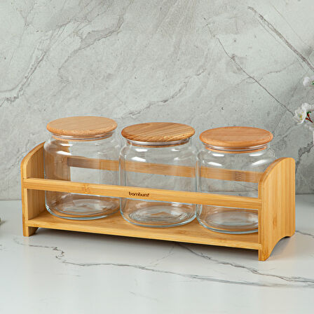 Bambum Bench Plus 4 Parça Standlı Baharat Takımı 1080 ml