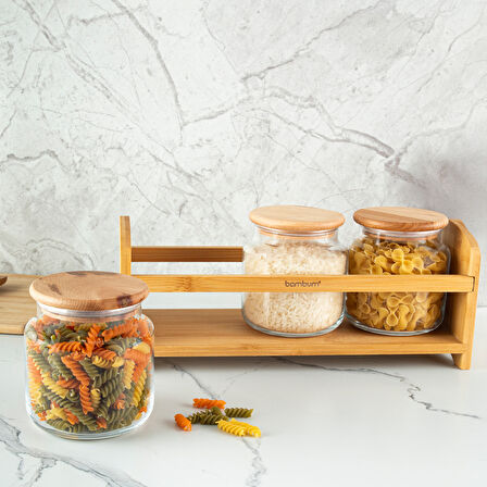 Bambum Bench Plus 4 Parça Standlı Baharat Takımı 1080 ml