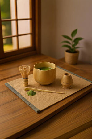 Bambum Cashi - 4 Parça Matcha Çayı Seti