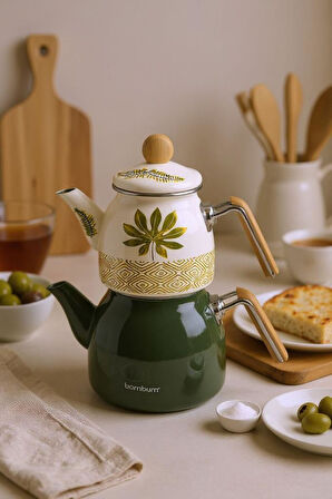Bambum Unique - Bambu Kulplu Çaydanlık Takımı Herb