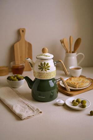 Bambum Unique - Bambu Kulplu Çaydanlık Takımı Herb