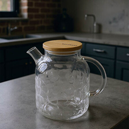 Bambum Juliet Bambu Kapaklı Cam Demlik 1800ml