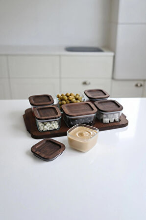 Bambum Nero - Enzo - 13 Parça Cam Kahvaltılık Kahvaltı Seti Kahvaltı Takımı