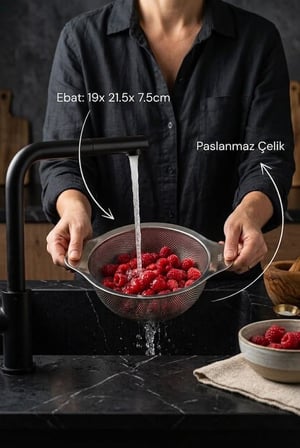 Bambum Nesta - Çelik Süzgeç 19 Cm