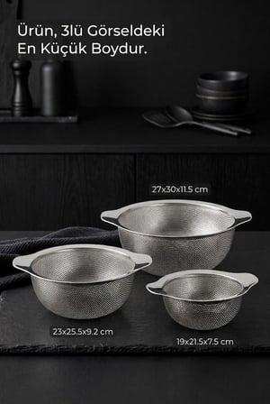 Bambum Nesta - Çelik Süzgeç 19 Cm