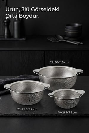 bambum nesta - çelik süzgeç 23 cm