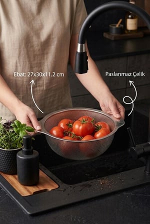 Bambum Nesta - Çelik Süzgeç 27 Cm