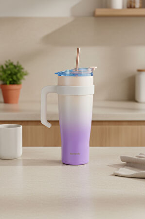 Bernardo Alto Pipetli Termos Bardak Pembe 1000ml