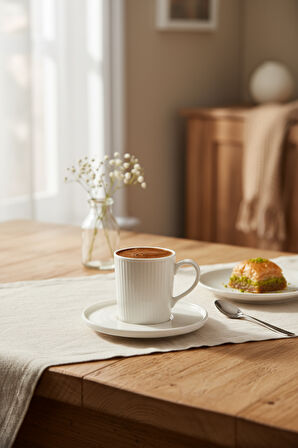 Bernardo Cello - 6 Kişilik Fincan Takımı Altın