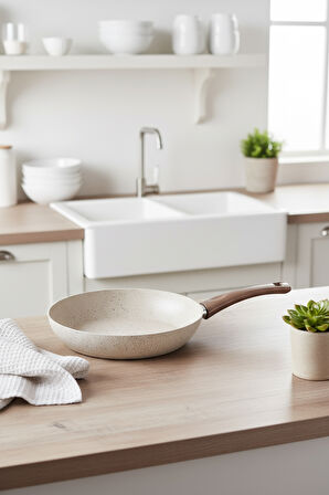 Bernardo Marcel 13 Parça Granit Tencere Seti Krem